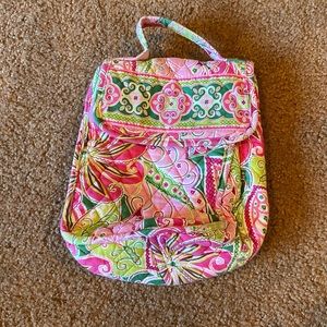 Vera Bradley Pinwheel Pink Lunch Bag Box Velcro Spring 2008 Plastic Lined